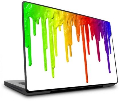 Naklejka na laptopa - Tęcza farb