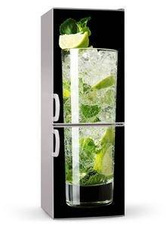 Naklejka lub mata magnetyczna na lodówkę - Szklanka z  Mojito - 00171