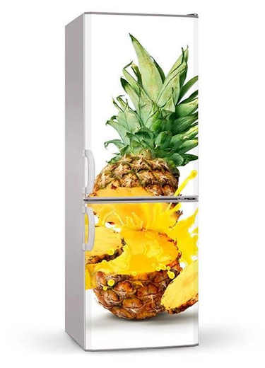 Naklejka lub mata magnetyczna na lodówkę - Cięty ananas - 0096