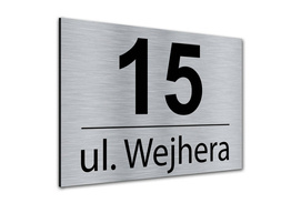 Aluminiowa tabliczka adresowa wz2