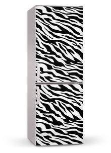 Naklejka lub mata magnetyczna na lodówkę - Czarno biała zebra - 0029