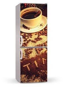 Naklejka lub mata magnetyczna na lodówkę - Kawa z aromatycznymi dodatkami - 0077