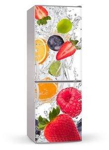 Naklejka lub mata magnetyczna na lodówkę - Różne owoce w wodzie - 00185