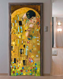 Naklejka na drzwi - Klimt Pocałunek - 0088