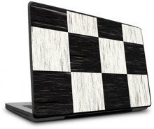 Naklejka na laptopa - Drewniana szachownica