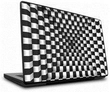 Naklejka na laptopa - Trójwymiarowa szachownica