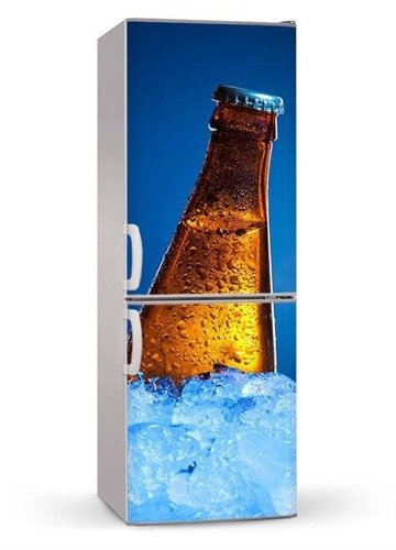 Naklejka lub mata magnetyczna na lodówkę - Butelka z rosą - 0026