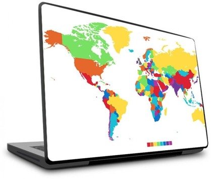 Naklejka na laptopa - Mapa świata