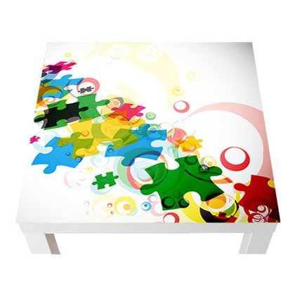 Naklejka na stół - Malowane puzzle
